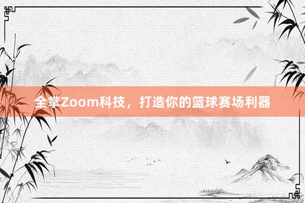 全掌Zoom科技，打造你的篮球赛场利器